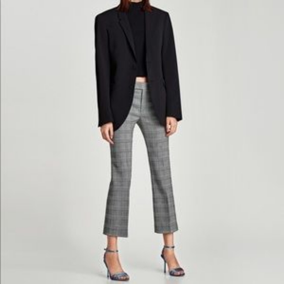 Zara Pants - Zara Black and White Checkered Trousers
